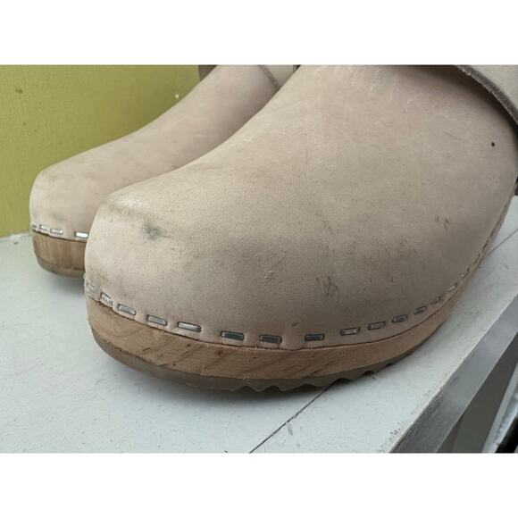 Mia Alma Classic Clogs Wooden Platform Oatmeal Leather sz 36 - Picture 8 of 16